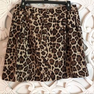 Banana Republic Leopard Print Flare Skirt